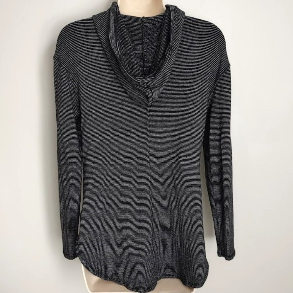 Daily Ritual Black Lightweight Long Sleeve Hooded Top Medium - Picture 5 of 8